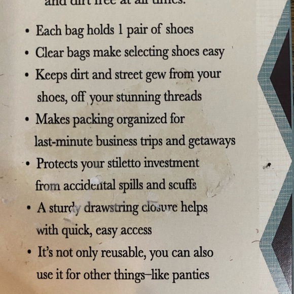 Reusable travel shoe bags. No more scuff marks - Picture 3 of 8